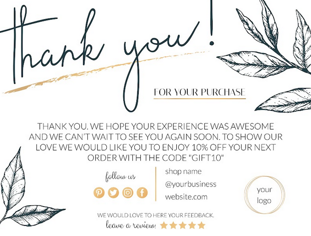 Thank You Cards template